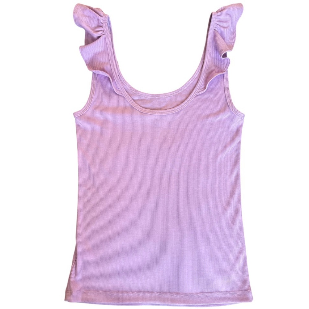Gap Mini Rib Flutter Tank Top - Small Petite - Picture 2 of 4